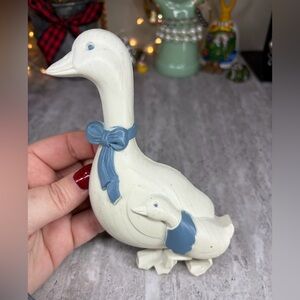 Vintage Goose Duck Bird Wall Decor Hanging USA Plastic 80s Mom Baby